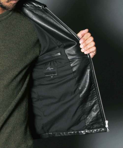 Magine（マージン）の「SHEEP LEATHER ZIP SINGLE RIDERS JKT:シープ