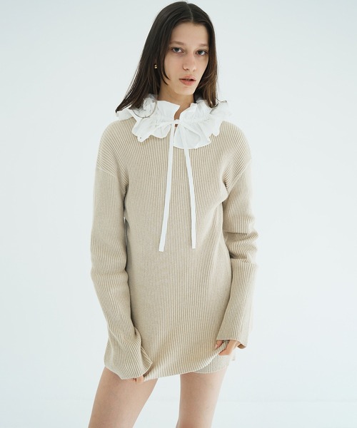 セール】W FACE KNIT MINI ONEPIECE（ワンピース）｜CLANE（クラネ）の