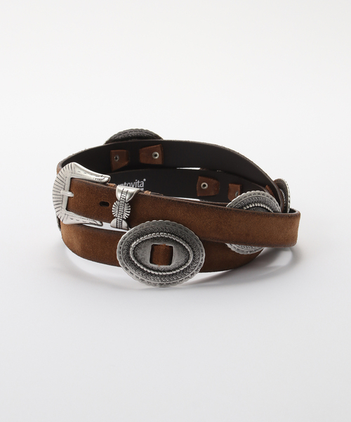 PUNTOVITA/プントヴィータ】CONCHO SUEDE BELT（ベルト）｜Puntovita