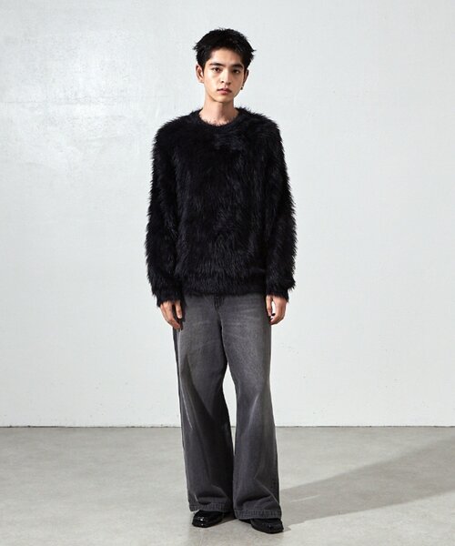 Lui's（ルイス）の「シャギークルーネックニット（ニット/セーター