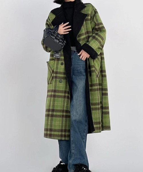 Diosfront（ディオスフロント）の「リバーシブルチェック柄メルトン