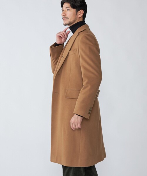 セール】SHIPS: ウール/カシミヤ ロング チェスターコート（チェスター