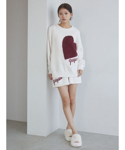 セール】【ONLINE限定】ハートジャガードプルオーバー＆ショートパンツ