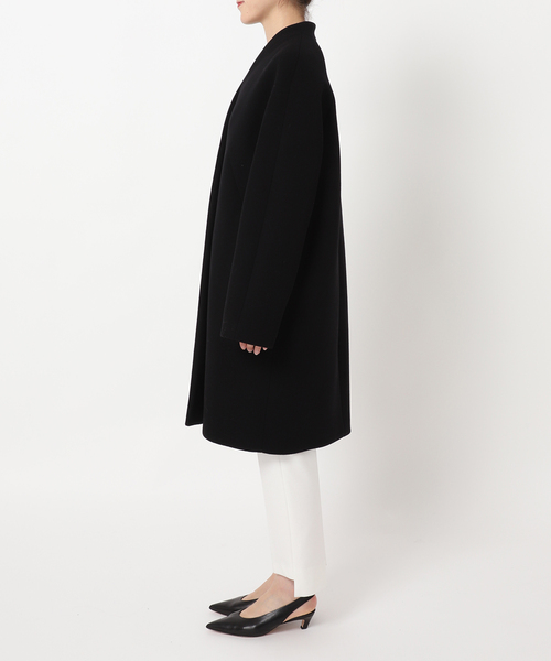 Noble（ノーブル）の「MTRウールカシミヤミニマルVコート（ノーカラー
