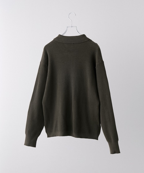 CLEL】Minimal Collar Drivers Knit Shirt/ ミニマルカラードライバー
