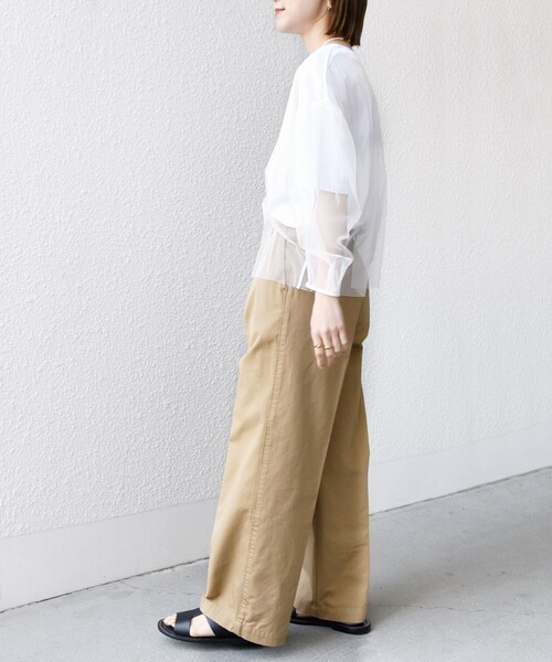 セール】* 〈手洗い可能〉2タック ワイド チノパンツ ◇（チノパンツ