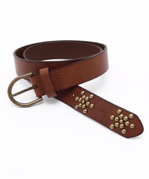 Levi's（リーバイス）の「スタッズチップレザーベルト/ダークブラウン
