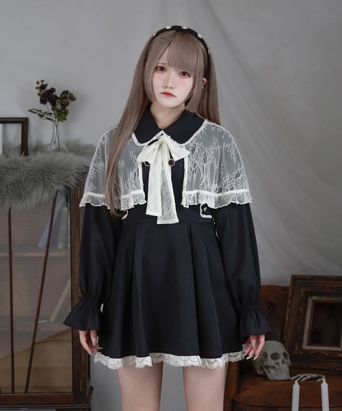 Pal elfy（パルエルフィー）の「レースケープ付きワンピース