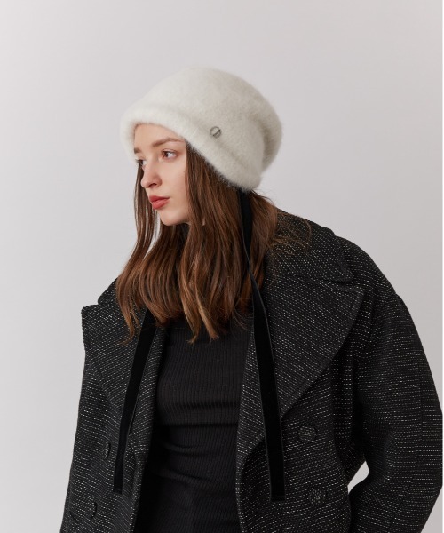 セール】Chapeau d' O Lame Angora Hood / シャポードオー（ハット