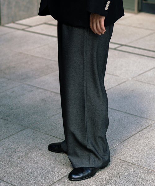 セール】m's braque (エムズ ブラック) TUCK WIDE BUGGY パンツ