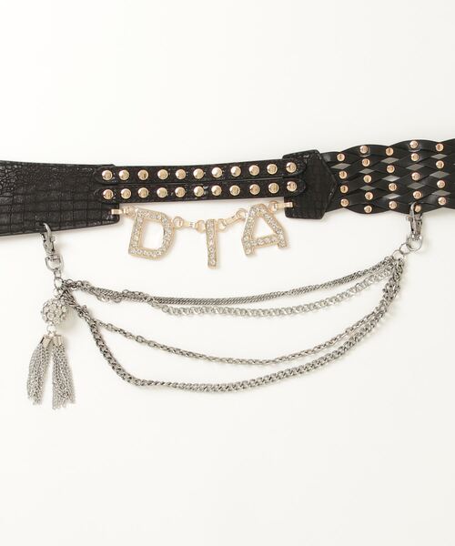 チャーム付き スターバックル チェーンベルト（ベルト）｜d.i.a.