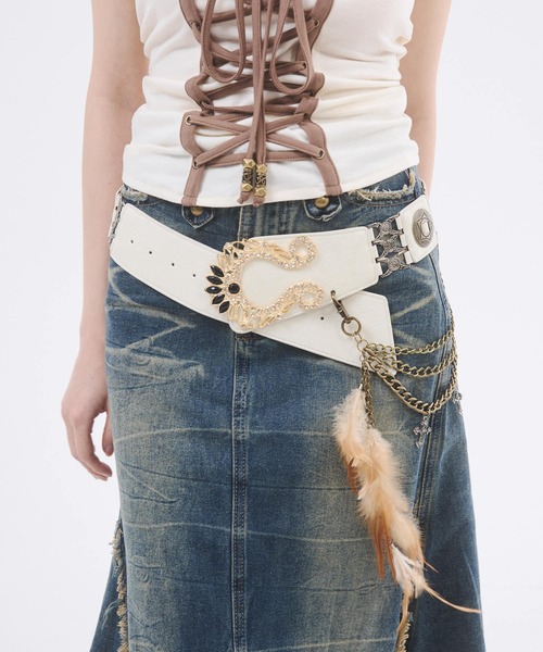 クラウンバックルフェザーベルト（ベルト）｜d.i.a.（ダイヤ）の