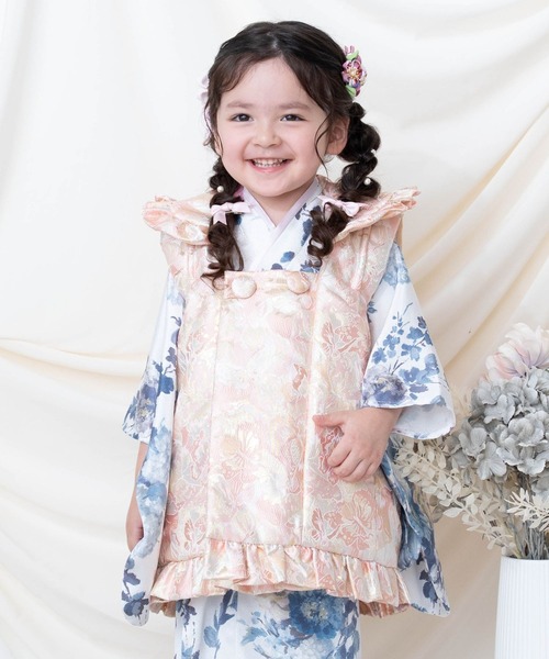 七五三 フリルジャガード被布 3歳 女の子（着物）｜SweetMommy