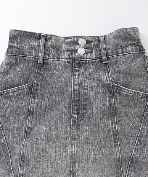 セール】オシャ見え切替えスカート（デニムスカート）｜LOVETOXIC