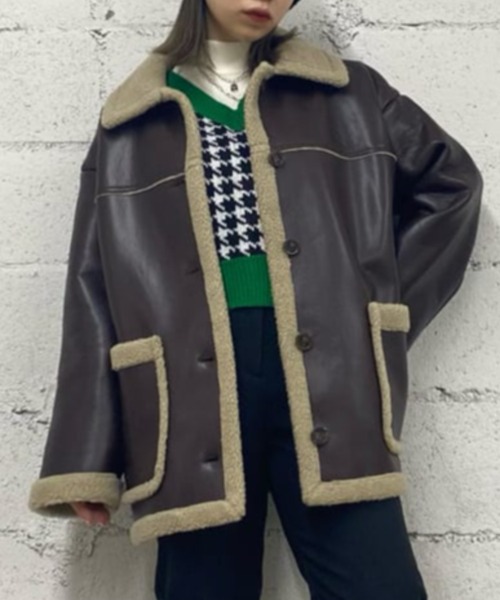 DuKKah（デュカ）の「WEGO/【低身長向け】ボアランチコート（ムートン