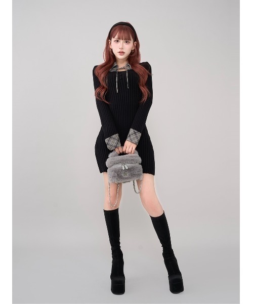 Darich（ダーリッチ）の「レイヤードライクニットミニワンピース