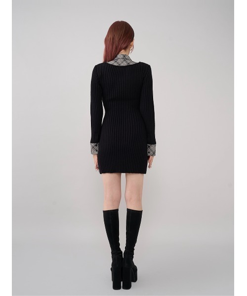 Darich（ダーリッチ）の「レイヤードライクニットミニワンピース