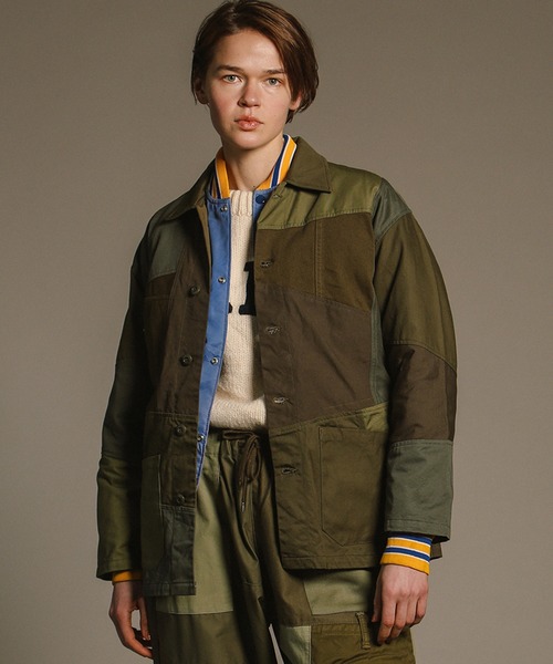 rebear by Johnbull】パッチワークカバーオールジャケット