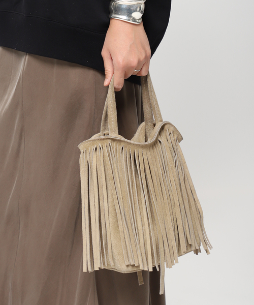 セール】【MARLON FIRENZE/マルロン】スエードフリンジ2WAYバッグ