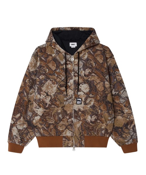 OBEY/オベイ フードジャケット ジップアップ リアルツリーカモ OBEY