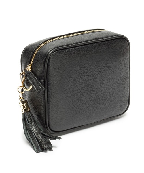 ELIE BEAUMONT エリー・ビューモント ブラックレザー ボディバッグ