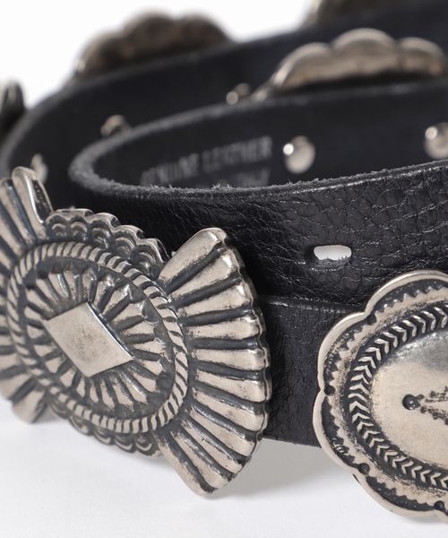 セール】【PUNTOVITA/プントヴィータ】 別注 CONCHO ベルト（ブラック