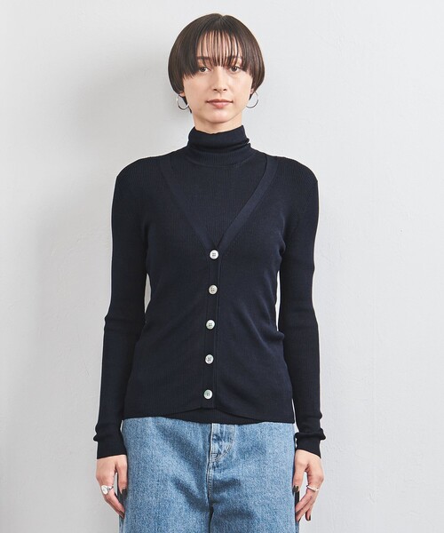 シルクリブ Vネック カーディガン（カーディガン/ボレロ）｜UNITED