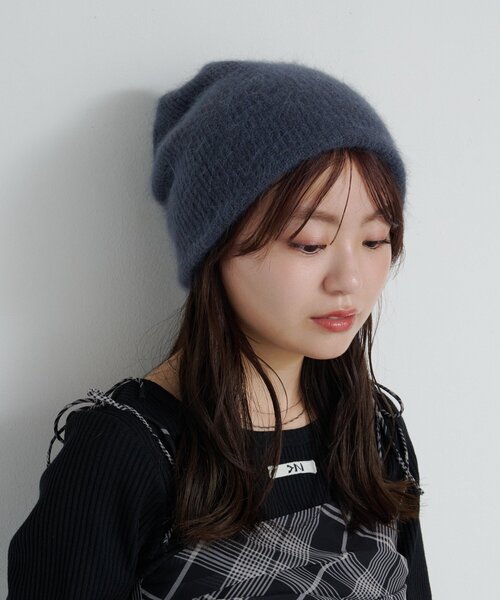 4色展開】モヘアタックビーニー（ニットキャップ/ビーニー）｜Kastane