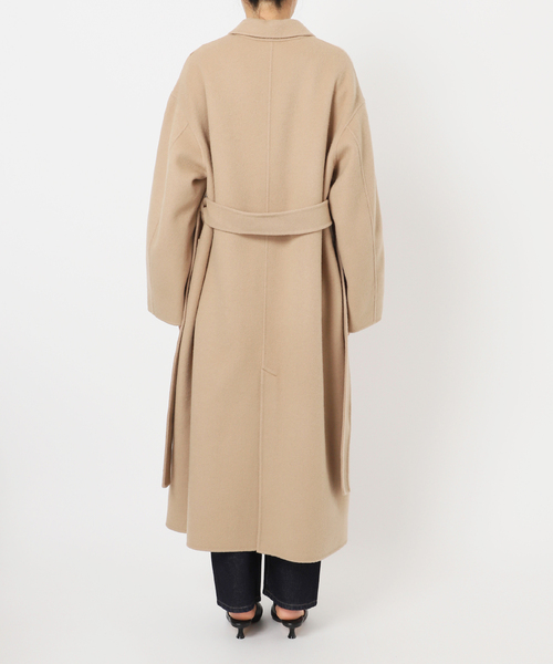 souple wool ダブルフェイスロングコート（チェスターコート）｜SLOBE