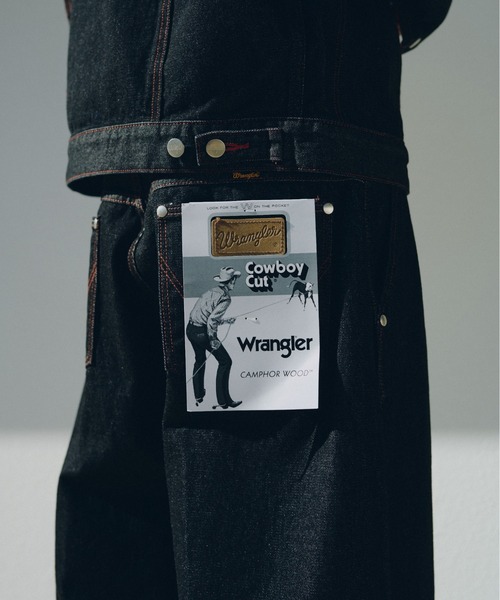 Wrangler × CamphorWood 】front zip 2tuck wide baggy flare broken