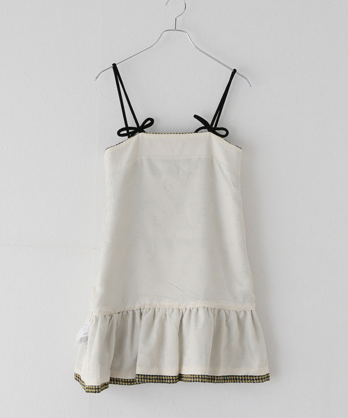 セール】【GANNI / ガニー】Woollen Check Mini Dress：ミニワンピース