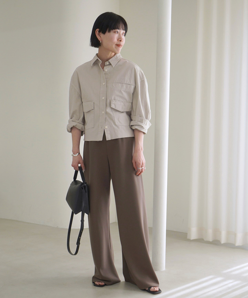 ap studio New ミリタリークロップドシャツ ドゥーズィエムクラス AP