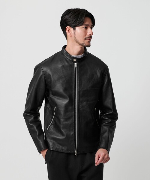 WEB限定 WARDROBE SMART】 シープ シングル ライダースジャケット
