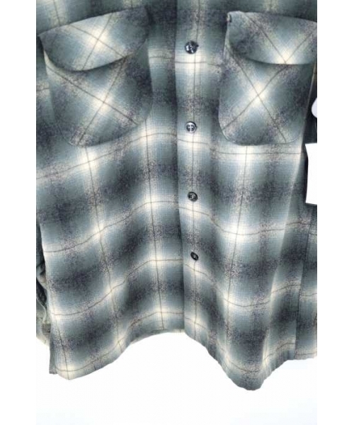 ブランド古着】50s オンブレチェック柄 オープンカラーシャツ（シャツ