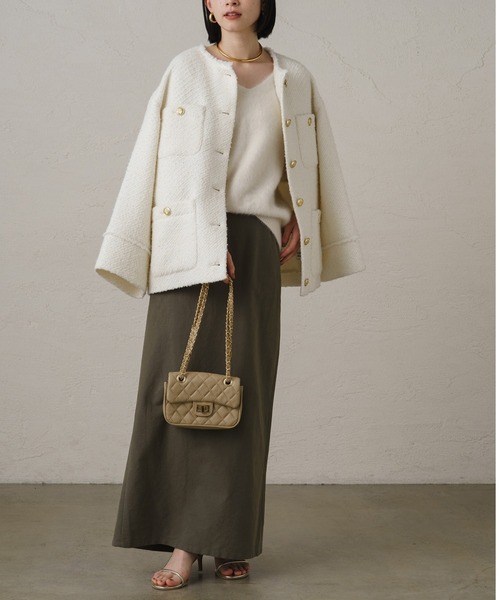 LOUNGEDRESS（ラウンジドレス）の「ツイードジャケット（ノーカラー