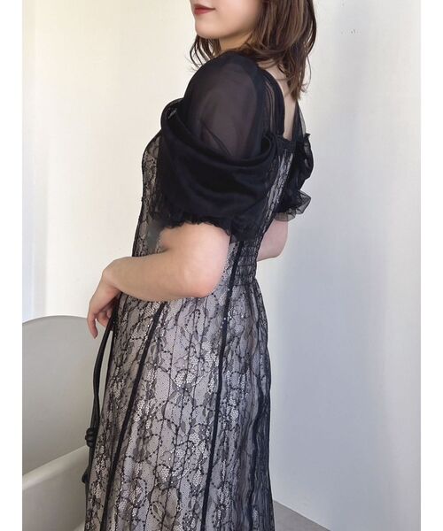 dazzlin（ダズリン）の「チュールベールレースワンピース（ドレス