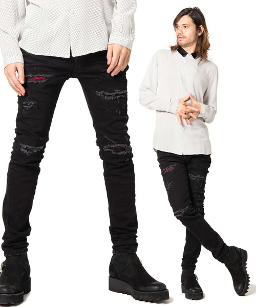 glamb（グラム）の「Sliver damaged denim / スリバーダメージデニム