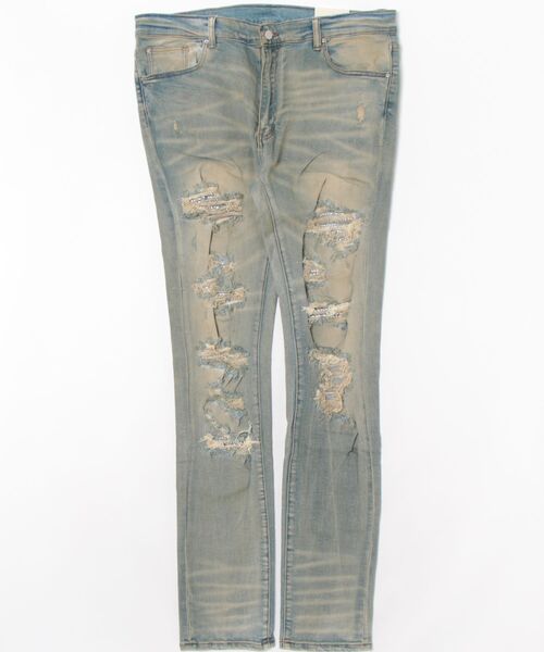 セール】【mnml】X201 RHINESTONE SKINNY DENIM [I]（デニムパンツ