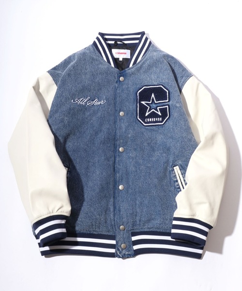 セール】CONVERSE/コンバース フェイクメルトン デニム 袖フェイク
