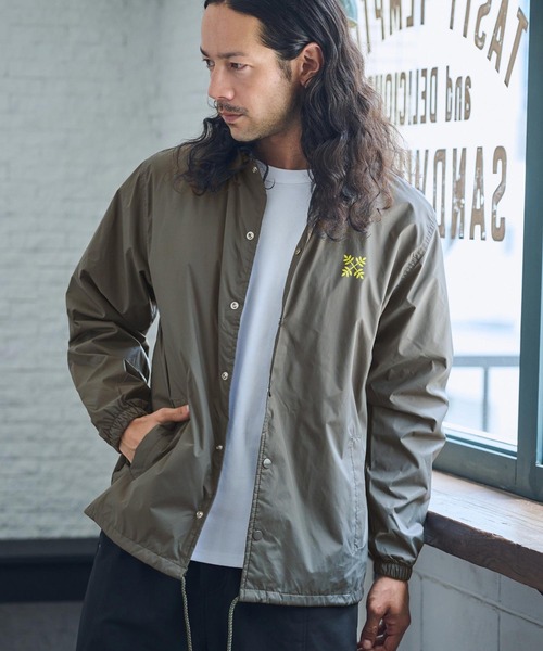 mj10246- プリントコーチジャケット（Peace Seeker）（ナイロン