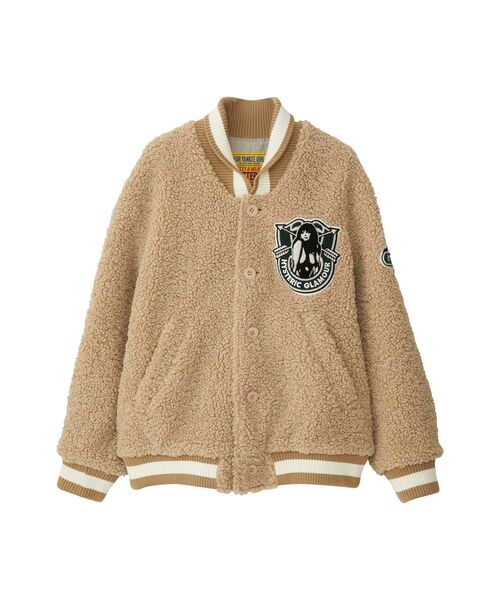 新品ヒステリックグラマーHYSTERIC COLLEGEワッペン ボアスタジャン