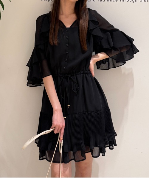 Rirandture（リランドチュール）の「楊柳ラッフルミニワンピース