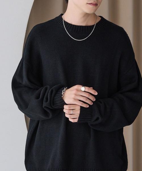 アンダーカバー 袖イバラ ジャガード クルーネック ニット UNDERCOVER アンダーカバー 21AW UI2A4904 袖 イバラ ジャガード