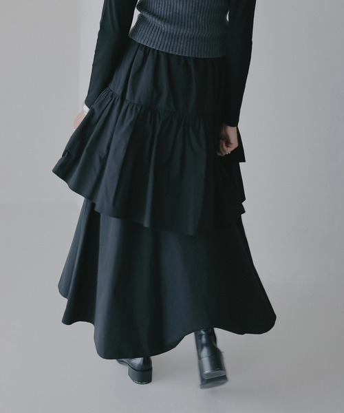 ASYMMETRY TIERED SKIRT（スカート）｜MANOF（マノフ）のファッション
