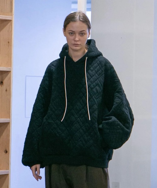 my beautiful landlet】 RIB KNIT VOLUME CARDIGAN