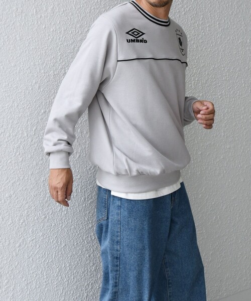 セール】【SHIPS any別注】UMBRO: 90s ロゴ サッカー スウェット