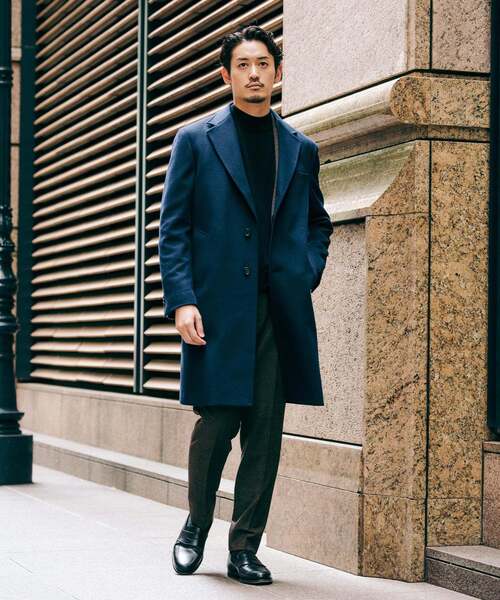 セール】SUPER 140's ウール / カシミヤ チェスターコート（チェスター