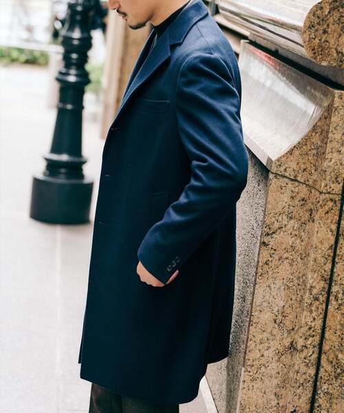 セール】SUPER 140's ウール / カシミヤ チェスターコート（チェスター