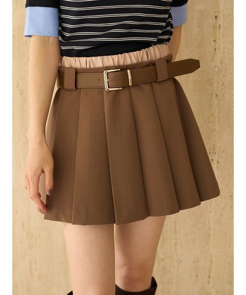 セール】レイヤードデザインプリーツスカショ（その他パンツ）｜SNIDEL