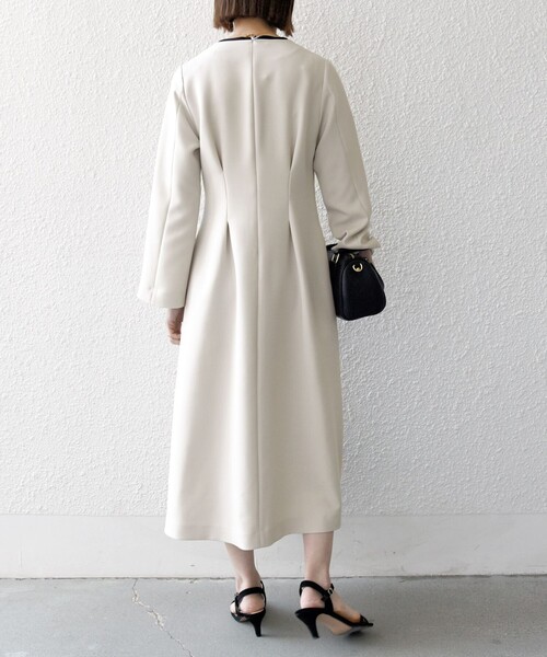 WEB限定】SHIPS any: ダブルクロス ウエスト タック Aライン